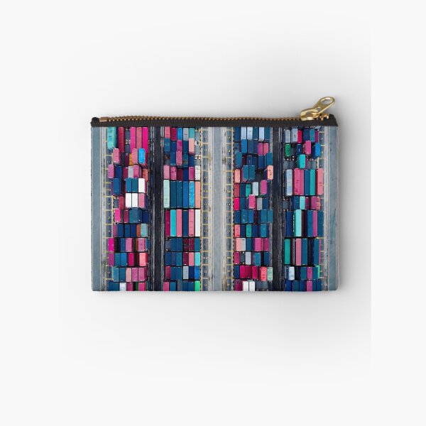 Item preview, Colorful containers at port designed and sold by QualtaghArt.