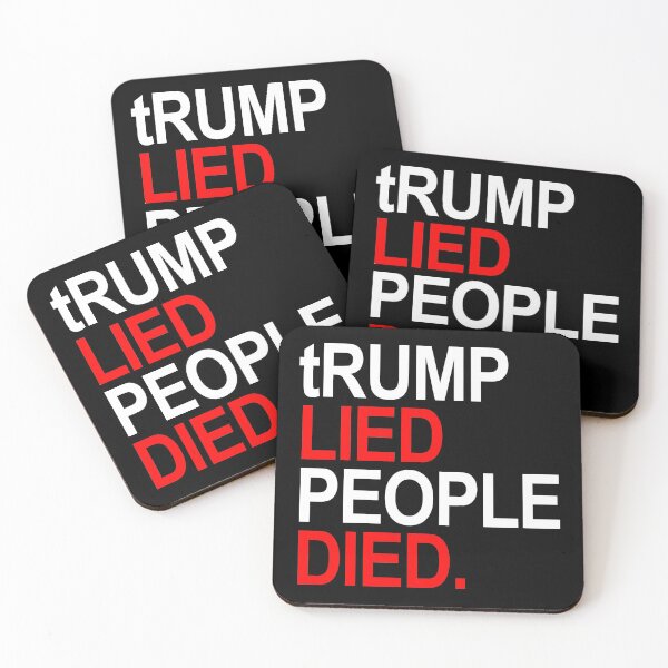Item preview, tRump Lied People Died (white/red) designed and sold by Thelittlelord.