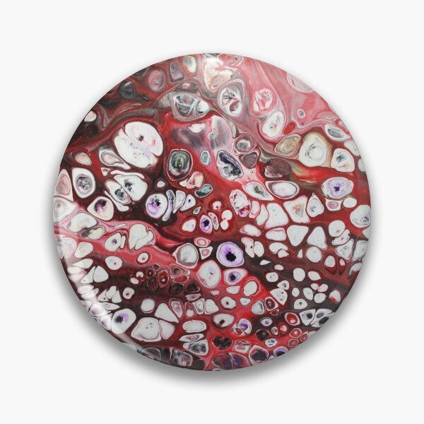 Item preview, Abstract Pour Painting Closeup- Black, White and Red designed and sold by happydaysstudio.