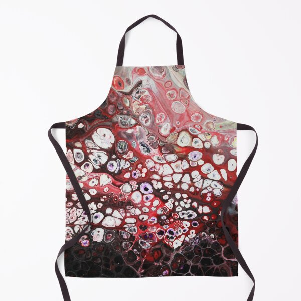 Item preview, Abstract Pour Painting Closeup- Black, White and Red designed and sold by happydaysstudio.