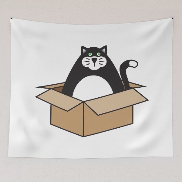 Item preview, Black Cat in a Box designed and sold by RedHangarDesign.