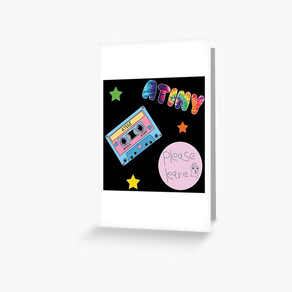 ATEEZ Atiny CUTE Retro Pastel Cassette Tape Blue Pink Greeting Card for  Sale by SugarSaint