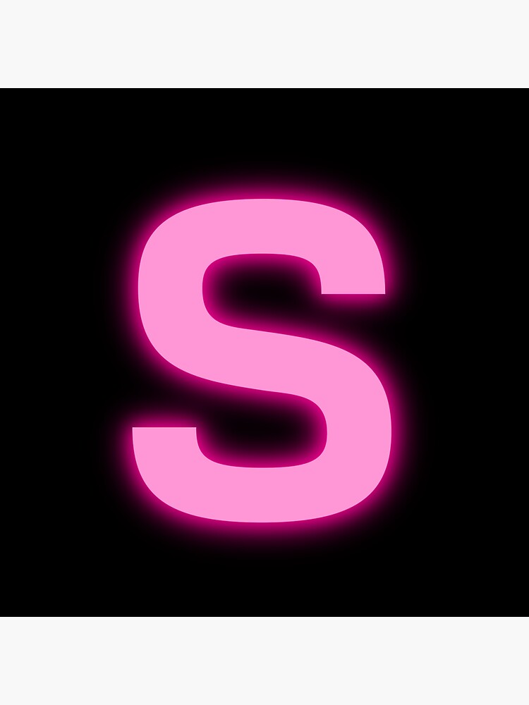 Letter S Pink Neon Lights Sticker For Sale By M95sim Redbubble 5236