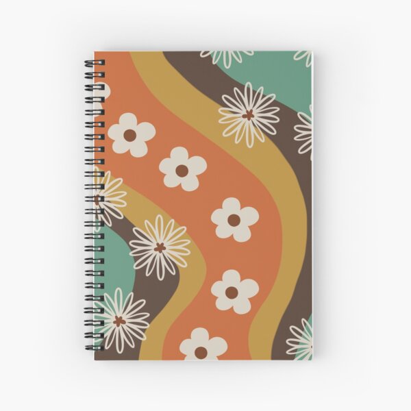 Retro Floral 5 Spiral Notebook
