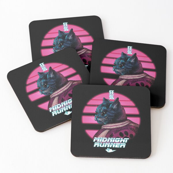 Item preview, Midnight Runner - Wee Hour Hyperactive Cat | Crepuscular | What Cats Do At Night | Late Night Cat Zoomies | Whimsical Blade Runner Parody | Chasing the elusive dot designed and sold by Any Color Designs.