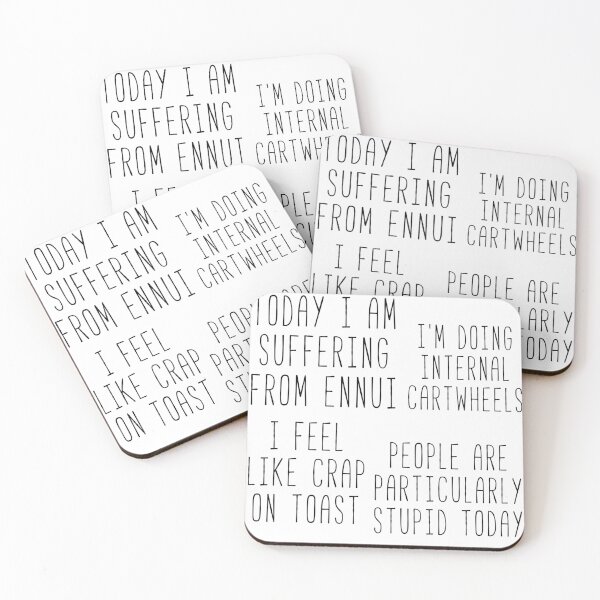 Item preview, Today I Am Suffering From Ennui Sticker Pack designed and sold by Sunny Collections.
