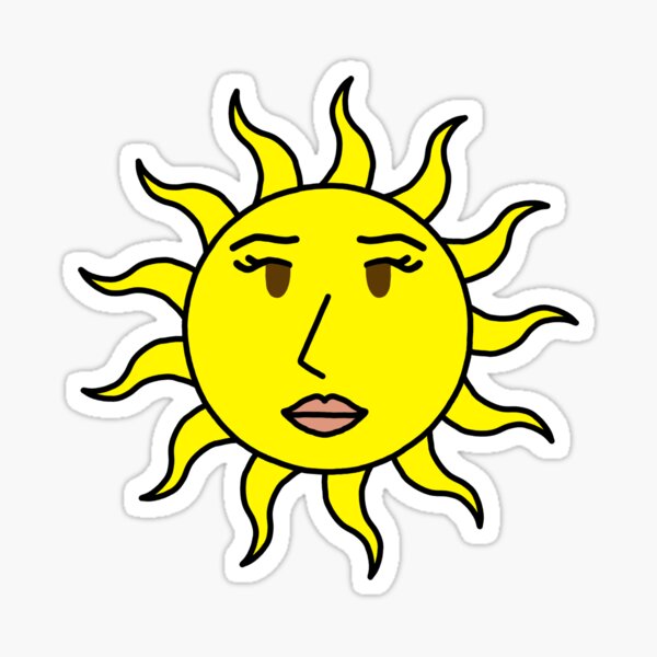 Sun with a sun Sticker