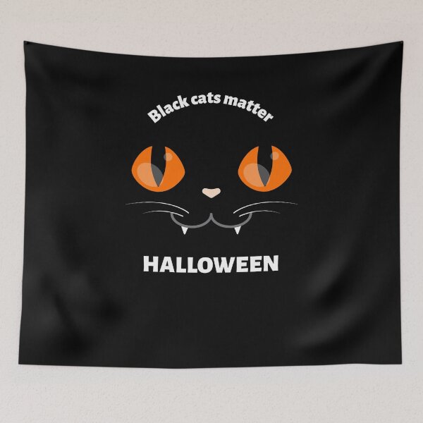 Item preview, Cat eyes kawaii cat face black cats matter Halloween designed and sold by maryjanekush.