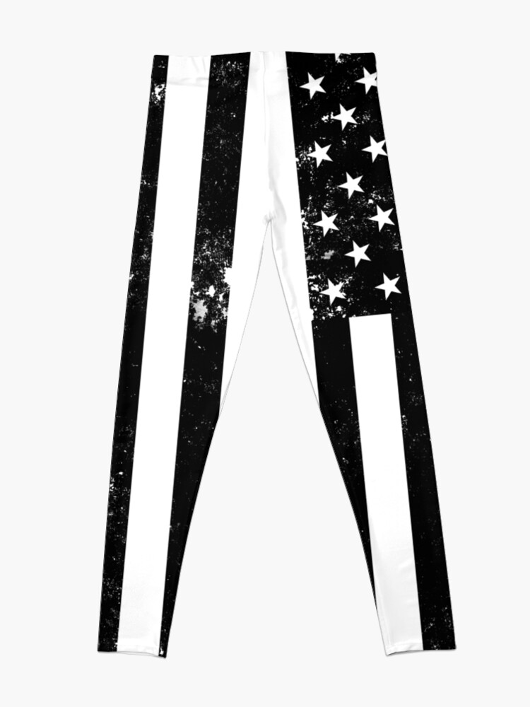 Black Distressed American Flag USA Patriotic Leggings for Sale by  ivanovart