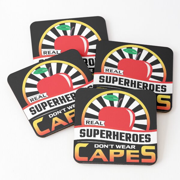 Item preview, Real Superheroes Don't Wear Capes Teacher design, Teaching T print designed and sold by Lisbob.