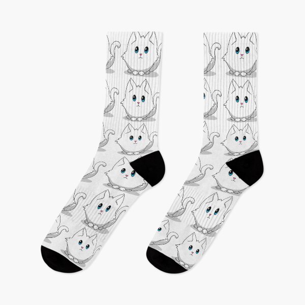 Item preview, Cute n Fluffy - White Kitty designed and sold by Katrina Montgomery.