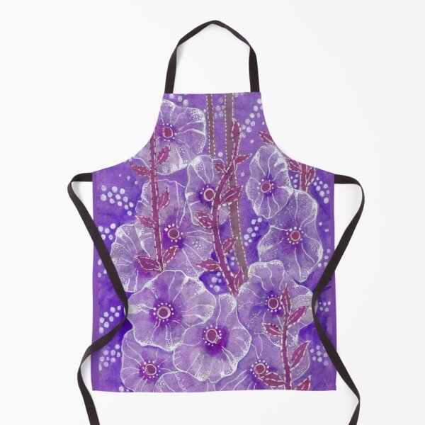 Item preview, Hollyhock Mallows, Summer Flowers, Floral Collage Purple Violet designed and sold by Julia Khoroshikh.