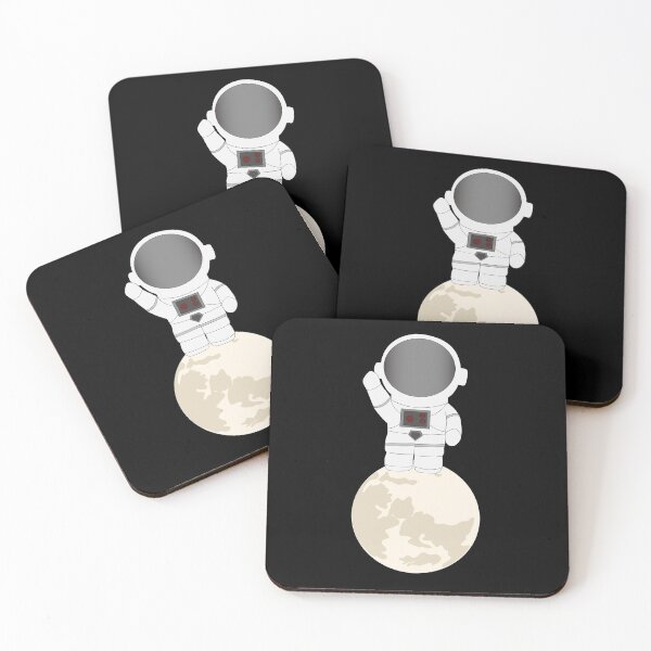 Item preview, Cute astronaut greeting from the moon designed and sold by Robloz.