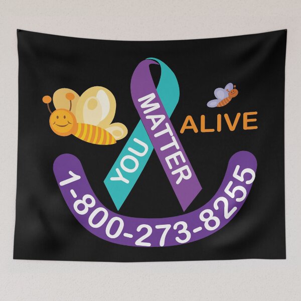 Item preview, Suicide Prevention You Matter Be alive suicide Hotline 1-800-273-8255 prevent suicide bee happy smile designed and sold by NiceThing-com.