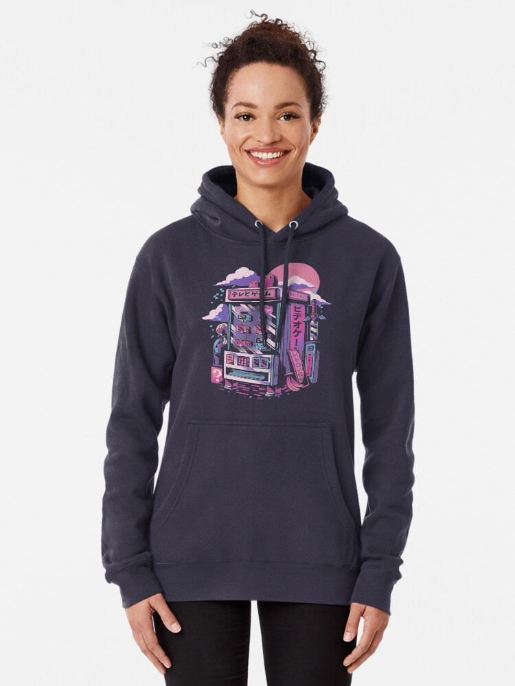 Alternate view of Retro gaming machine Pullover Hoodie