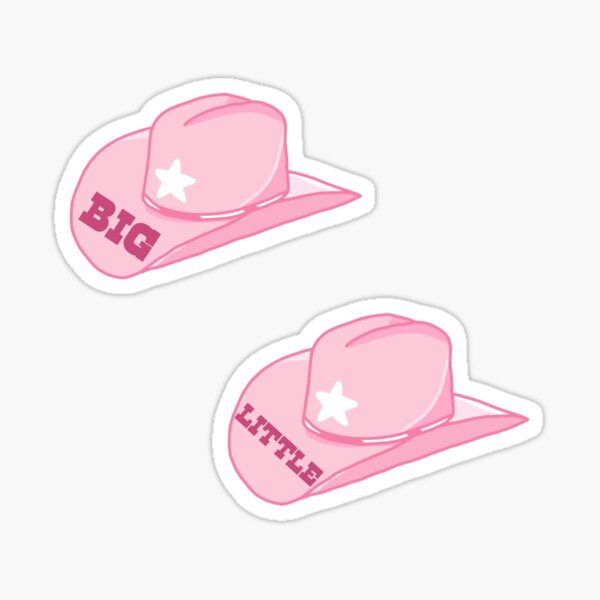 Item preview, Bright pink Cowgirl Hat big little sister sorority pack designed and sold by ehalverson101.