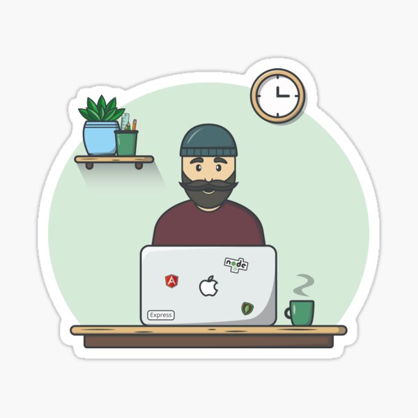 Item preview, Hipster programmer - 3 designed and sold by OgyDesign.