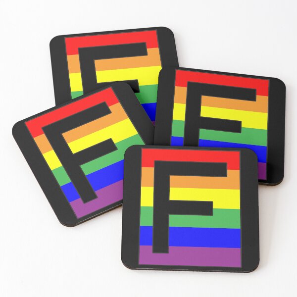 Item preview, Letter "F" LGBT Gay Pride Rainbow Flag font designed and sold by 65 MCMLXV.