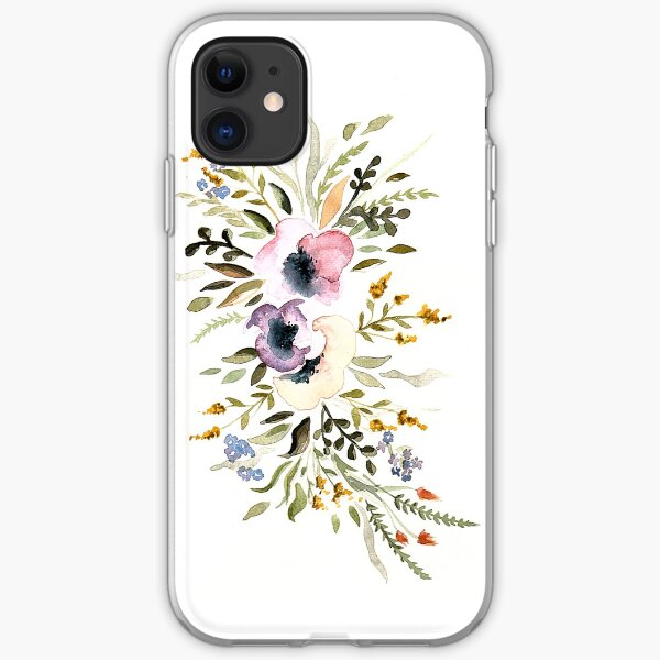 Watercolor flowers iPhone Soft Case
