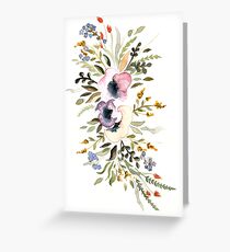 Watercolor flowers Grußkarte