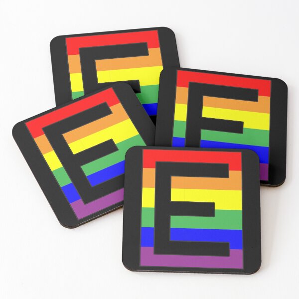 Item preview, Letter "E" LGBT Gay Pride Rainbow Flag font designed and sold by 65 MCMLXV.