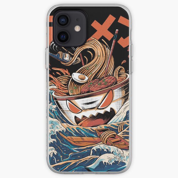 The black Great Ramen iPhone Soft Case