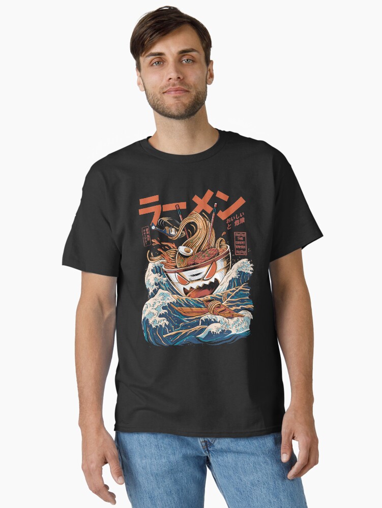 Thumbnail 1 of 7, Classic T-Shirt, The black Great Ramen designed and sold by ilustrata.