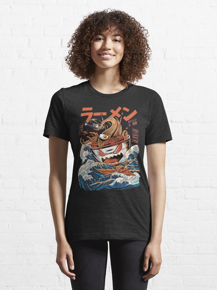 Alternate view of The black Great Ramen Essential T-Shirt
