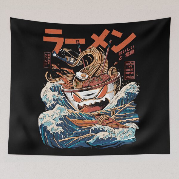 Item preview, The black Great Ramen designed and sold by Ilustrata®.