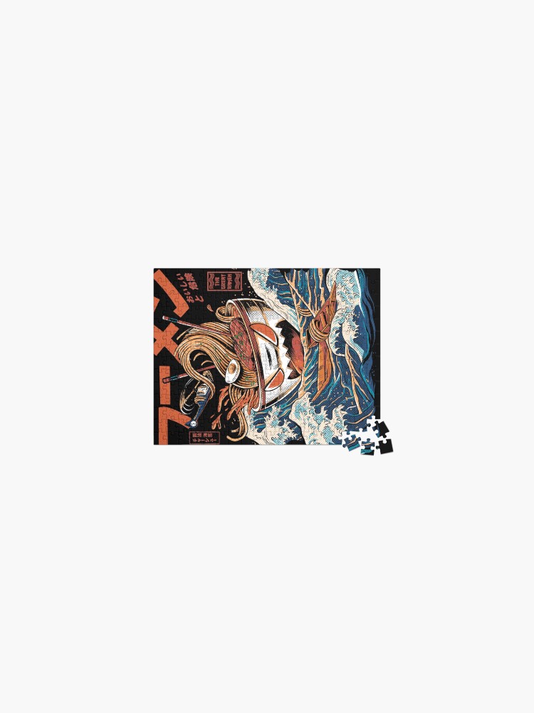 Thumbnail 1 of 2, Jigsaw Puzzle, The black Great Ramen designed and sold by ilustrata.
