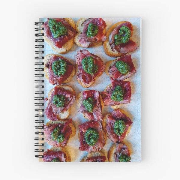 Item preview, Roast beef crostini with pesto sauce designed and sold by PhotoCDesign.
