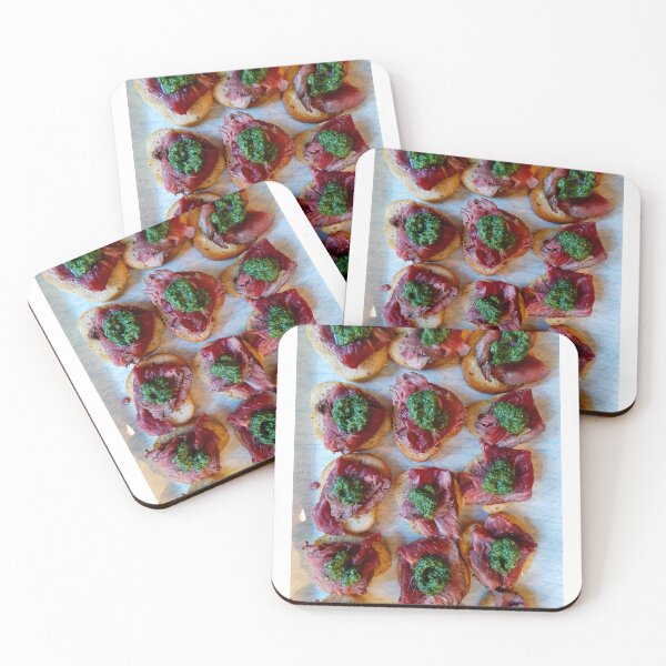 Item preview, Roast beef crostini with pesto sauce designed and sold by PhotoCDesign.
