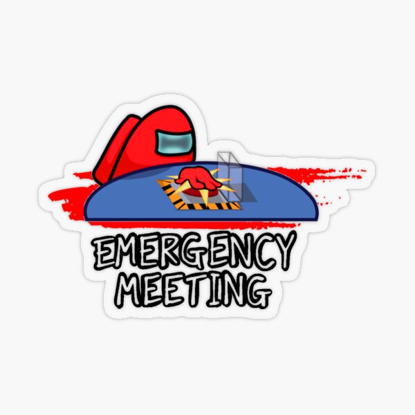 "Among Us | Call for Emergency meeting" Sticker by SugoiStuff | Redbubble