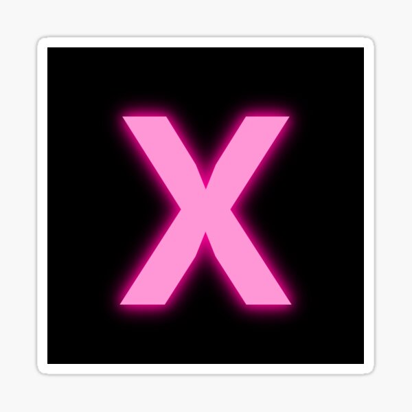 LOVE (neon pink big bold full-size letters)' Sticker