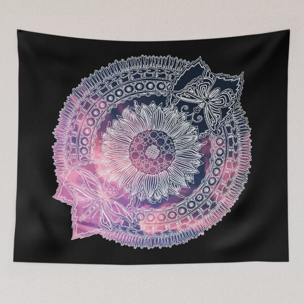 Item preview, Mandala night sky sunflower designed and sold by djal-lk.