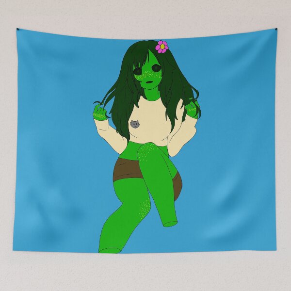 Item preview, Sitting Cactus Girl designed and sold by CactusMonsters.