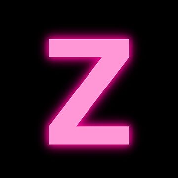 Letter Z Pink Neon Lights