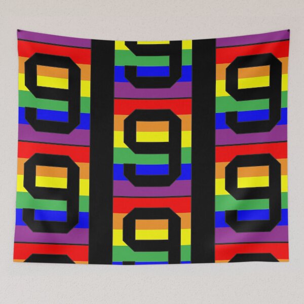 Item preview,  Number "9" LGBT Gay Pride Rainbow Flag font designed and sold by 65 MCMLXV.