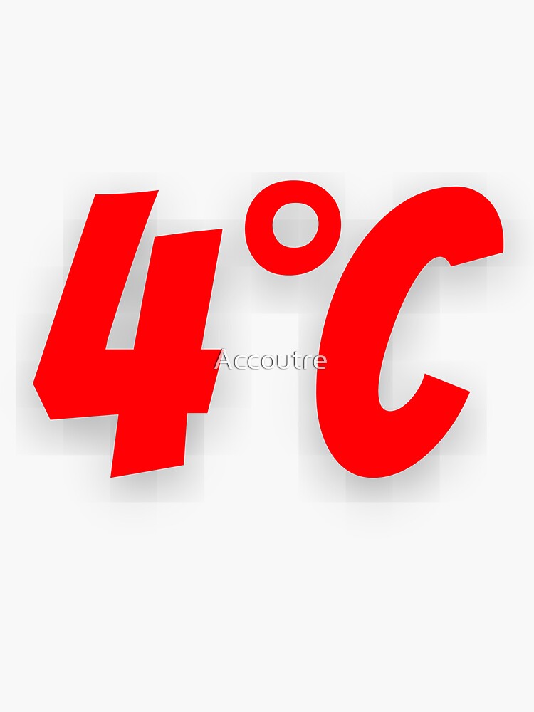 4°C four degree celsius 