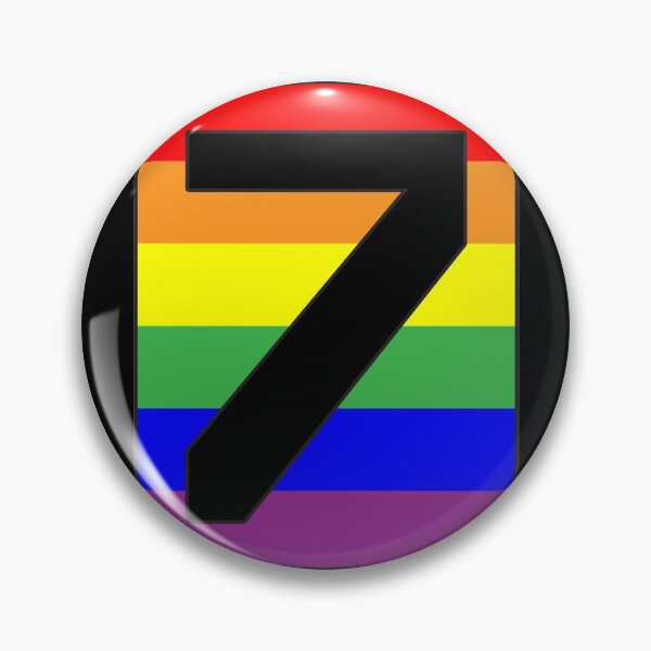 Item preview, Number "7" LGBT Gay Pride Rainbow Flag font designed and sold by 65 MCMLXV.