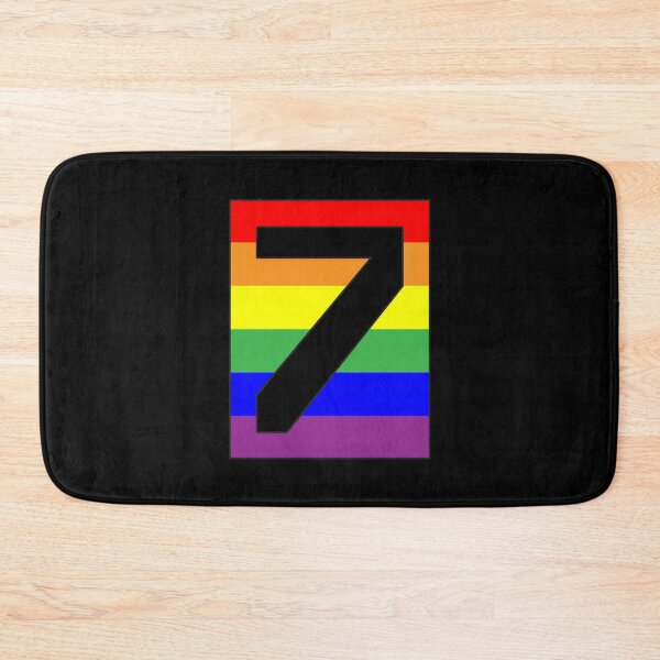 Item preview, Number "7" LGBT Gay Pride Rainbow Flag font designed and sold by 65 MCMLXV.