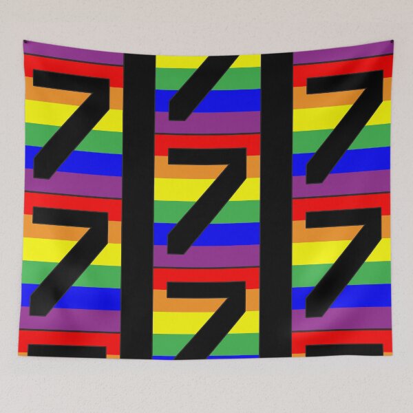 Item preview, Number "7" LGBT Gay Pride Rainbow Flag font designed and sold by 65 MCMLXV.