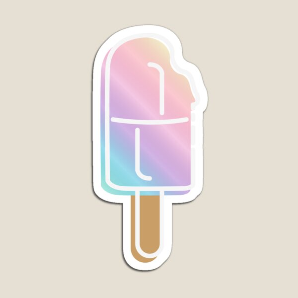 Pastel Rainbow Ice Lolly Magnet