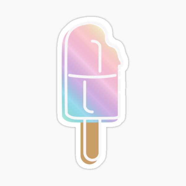 Pastel Rainbow Ice Lolly Sticker
