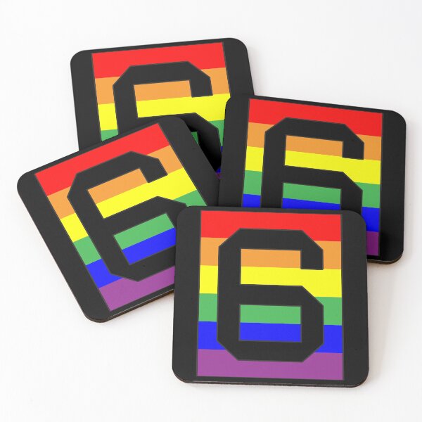 Item preview, Number "6" LGBT Gay Pride Rainbow Flag font designed and sold by 65 MCMLXV.