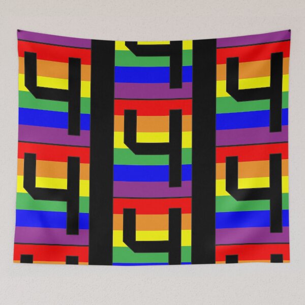 Item preview, Number "4" LGBT Gay Pride Rainbow Flag font designed and sold by 65 MCMLXV.