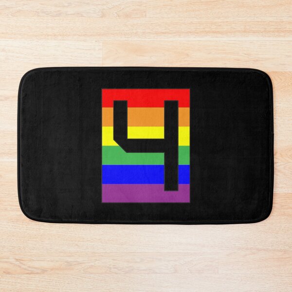 Item preview, Number "4" LGBT Gay Pride Rainbow Flag font designed and sold by 65 MCMLXV.