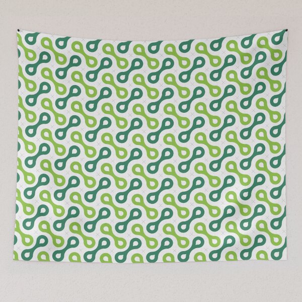 Item preview, Splitting Cells Geometric Pattern – Green designed and sold by RoguePatterns.