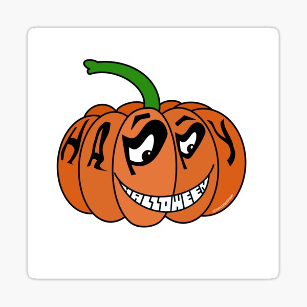 Happy Halloween Pumpkin Sticker