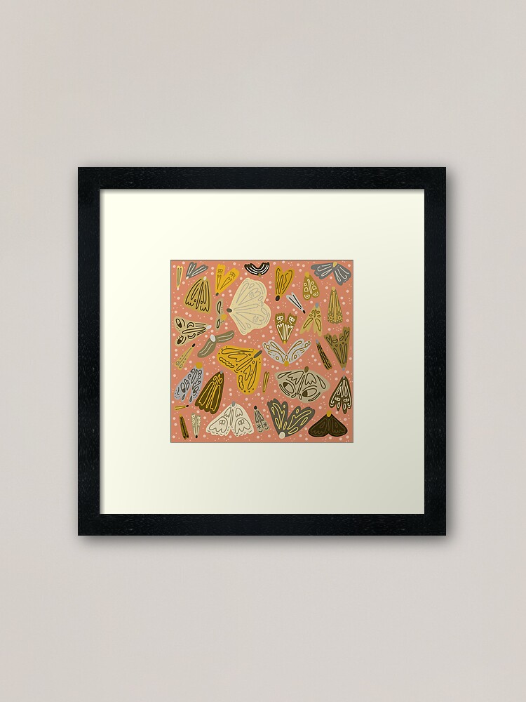 Alternate view of Moths Framed Art Print